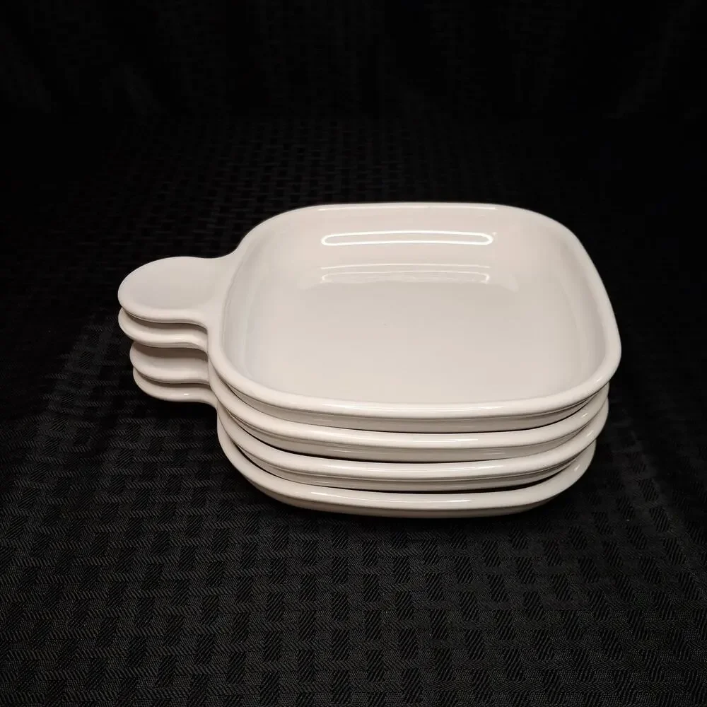 Lot of 4 Corning Ware GRAB-IT Plate Sandwich Lunch Snack Set P-185-B Square